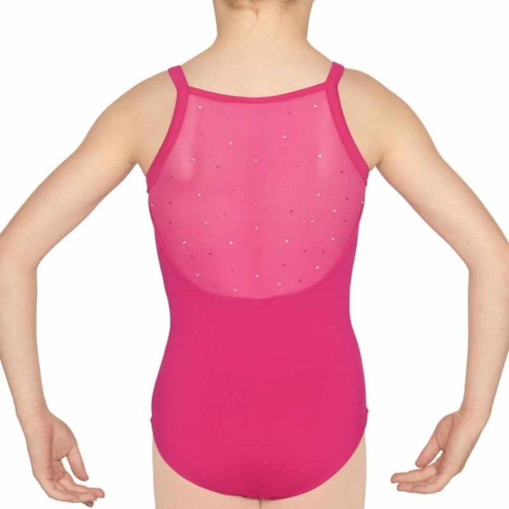 Mirella Girls Pin Tuck Front, Back Mesh Leo | LC